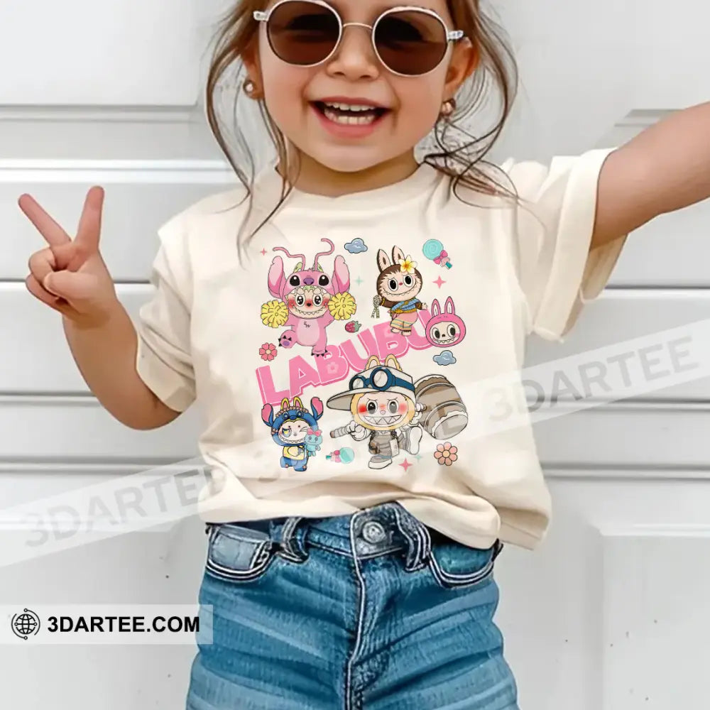 Kid And Adult T-Shirt - The Monsters Labubu T-Shirt Happy Labubu Cute Collectible Gift Apparel