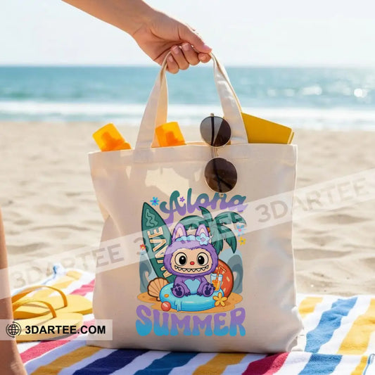 Labubu Aloha Summer Tote Bag Aloha Summer Canvas Tote Bag Bag
