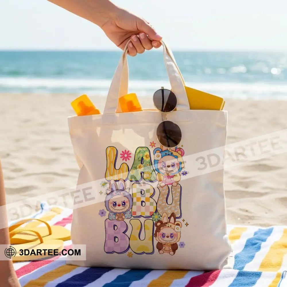 Labubu Summer Tote Bag The Funny And Cute Monsters Canvas Tote Bag Bag