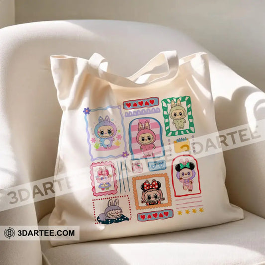 Labubu Summer Tote Bag The Funny And Cute Monsters Canvas Tote Bag S (13x11 in) Bag