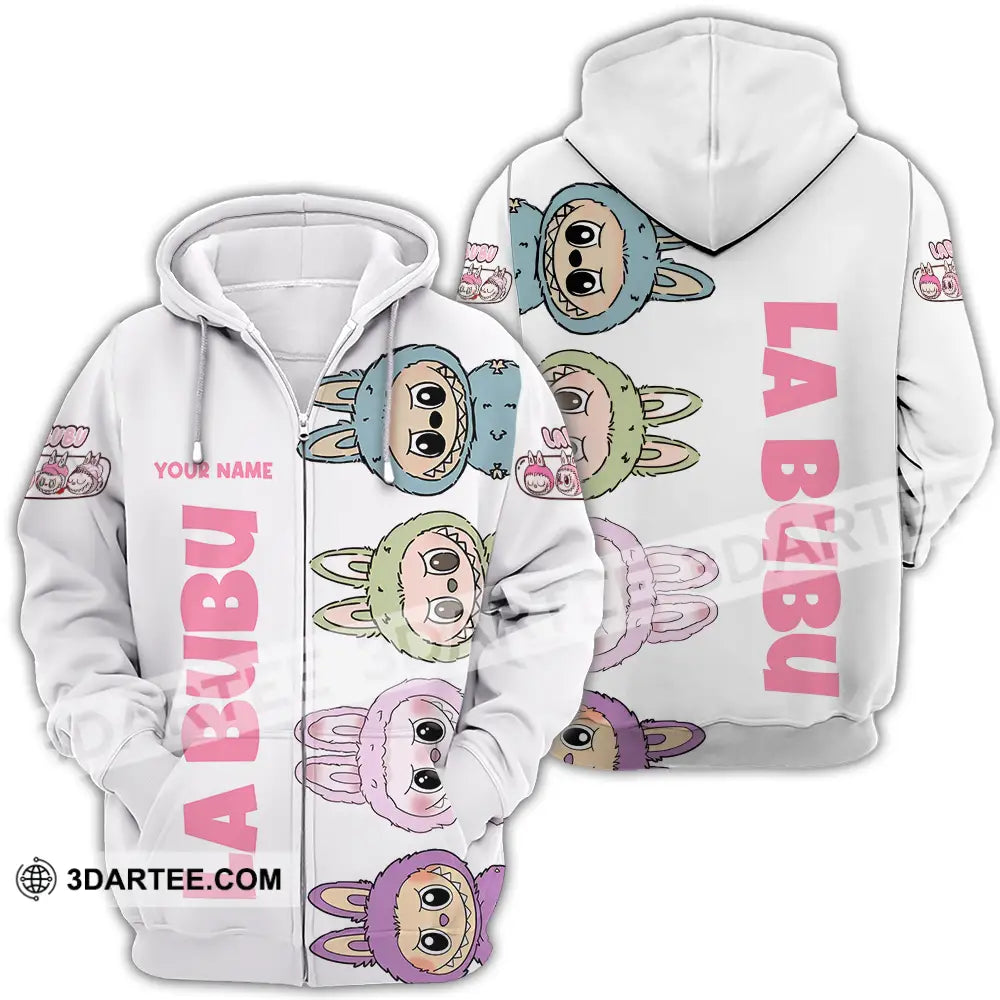 Unisex Shirt - Custom Labubu The Monsters Light Shirt Cute Collectible Gift Zipper Hoodie / S T-shirt