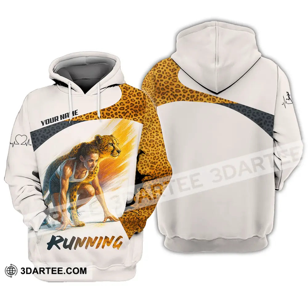 Unisex Shirt - Custom Leopard Running Shirt Hoodie / S T-shirt