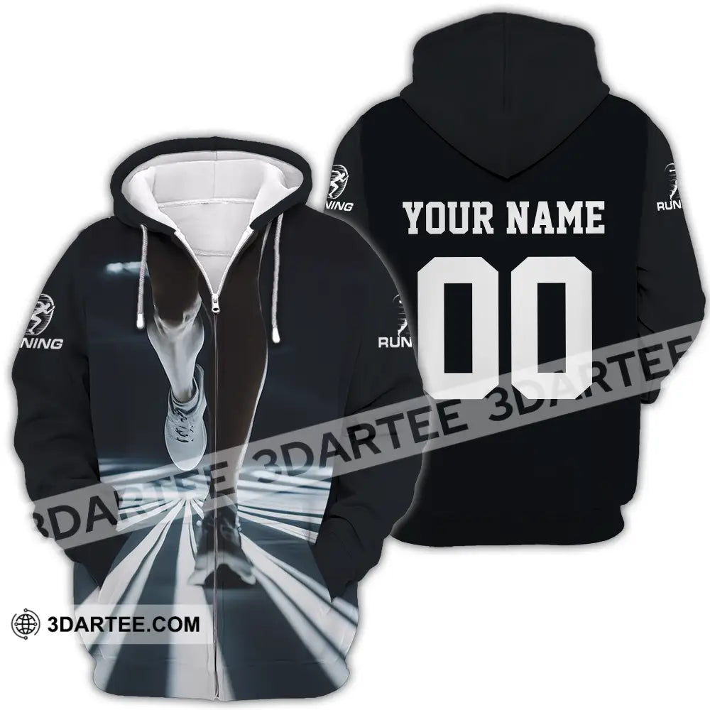 Unisex Shirt - Custom Marathon Running Lover Sport Shirt Zipper Hoodie / S T-shirt