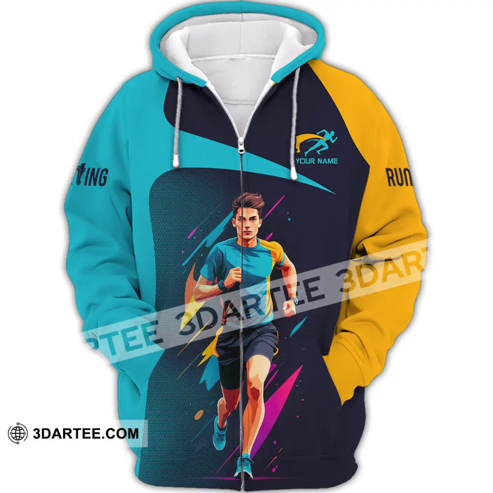 Unisex Shirt - Custom Marathon Running Lover Sport Shirt Zipper Hoodie / S T-shirt