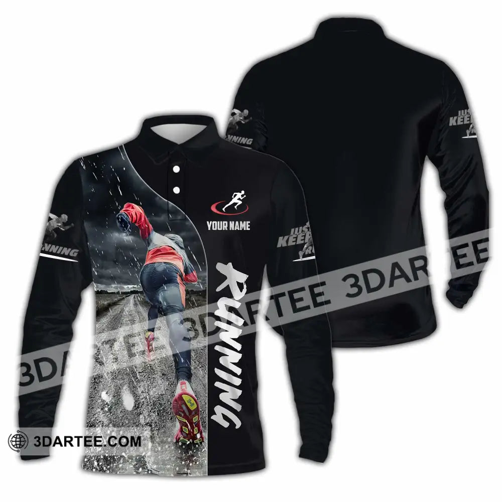 Unisex Shirt - Custom Running Lover Shirt Long Sleeve Polo / S T-shirt