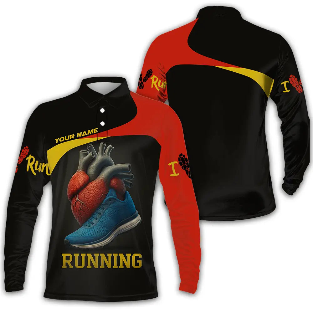 Unisex Shirt - Custom Running Lover Runner Shirt Long Sleeve Polo / S T-shirt