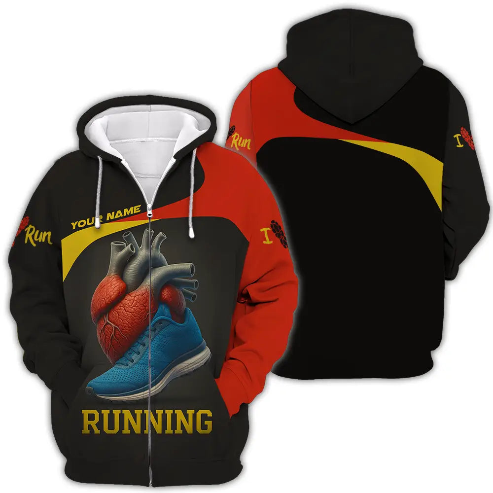 Unisex Shirt - Custom Running Lover Runner Shirt Zipper Hoodie / S T-shirt