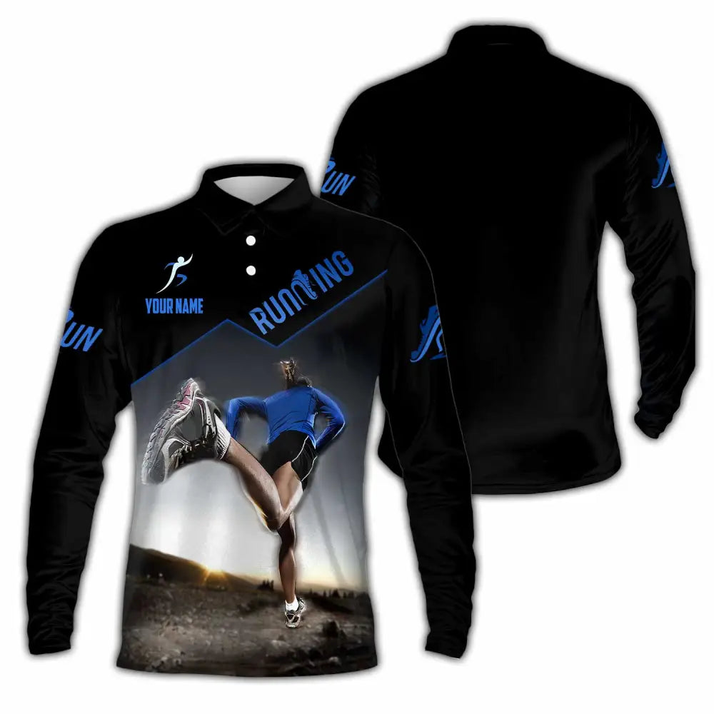 Unisex Shirt - Custom Running Sport Shirt Long Sleeve Polo / S T-shirt