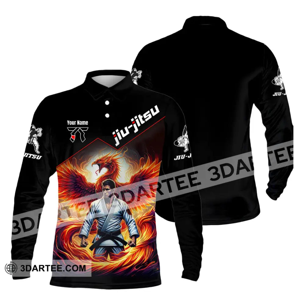Unisex Shirt - Custom Text Shirt Jiu Jitsu Shirt Long Sleeve Polo / S T-shirt