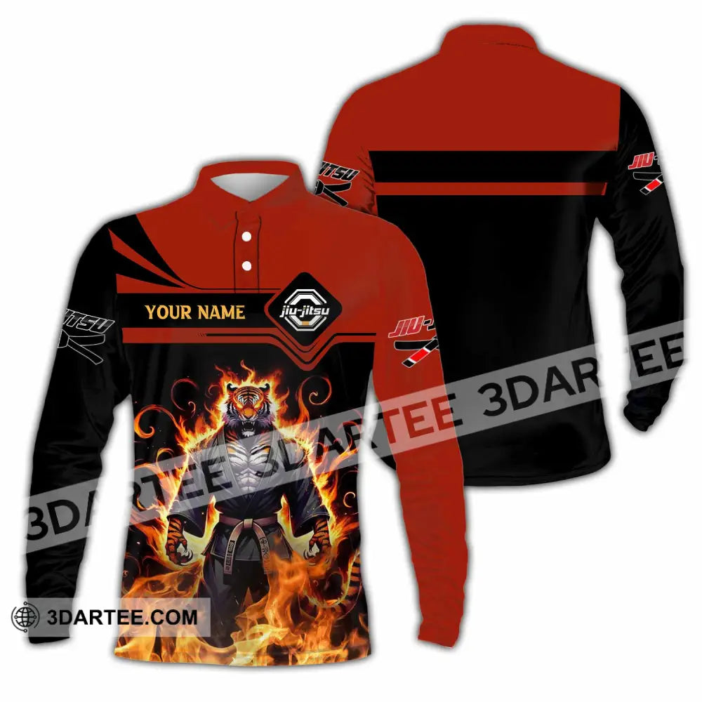 Unisex Shirt - Custom Text Shirt Jiu Jitsu Shirt Long Sleeve Polo / S T-shirt