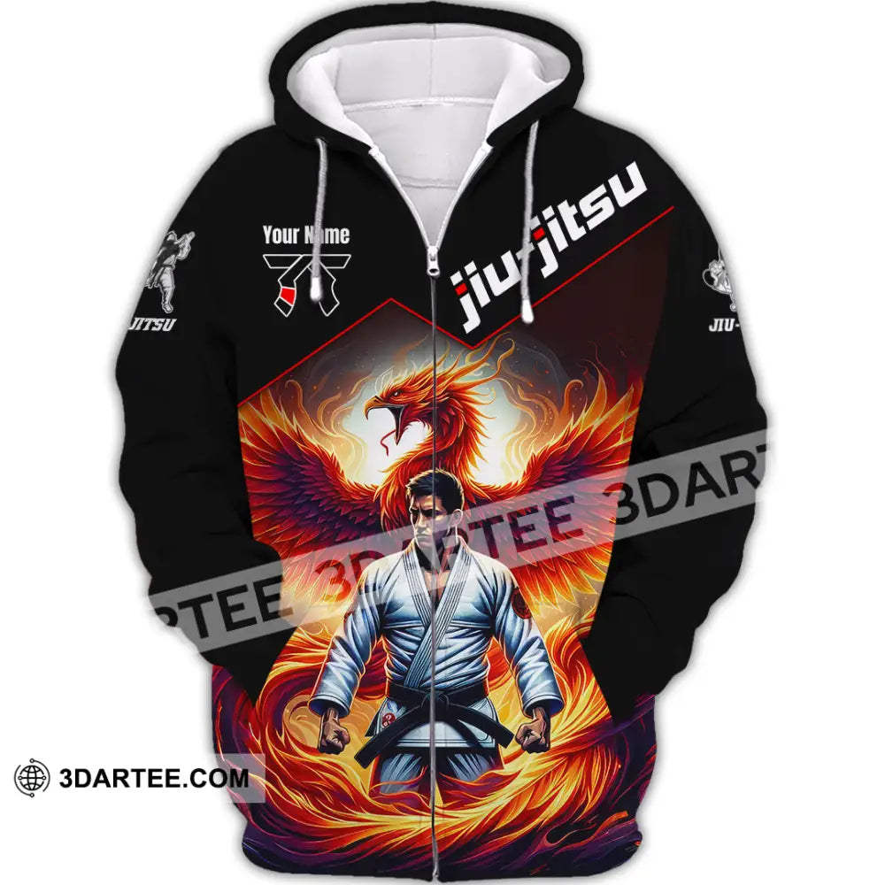 Unisex Shirt - Custom Text Shirt Jiu Jitsu Shirt Zipper Hoodie / S T-shirt